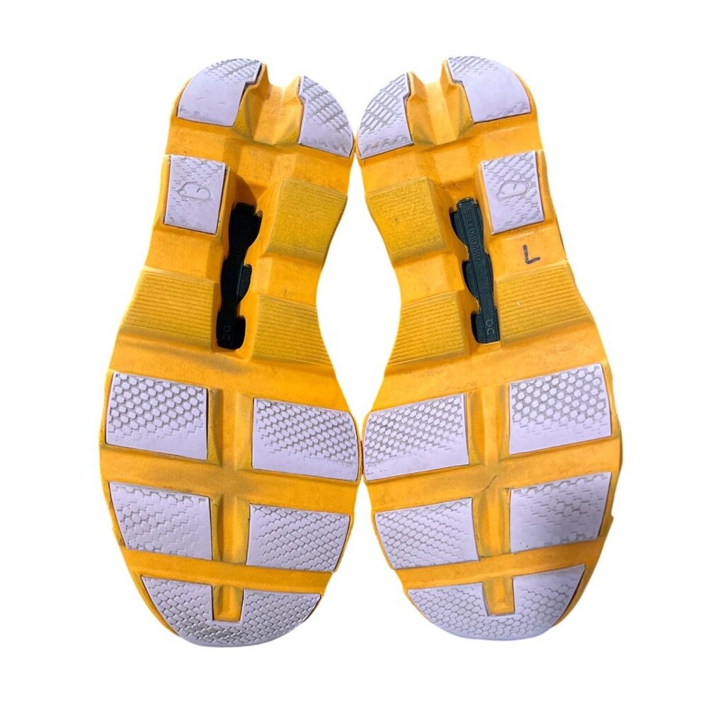 On Cloud Running Shoes Cloudmonster Fawn Turmeric Womens Size 8 - Picture 5 of 9